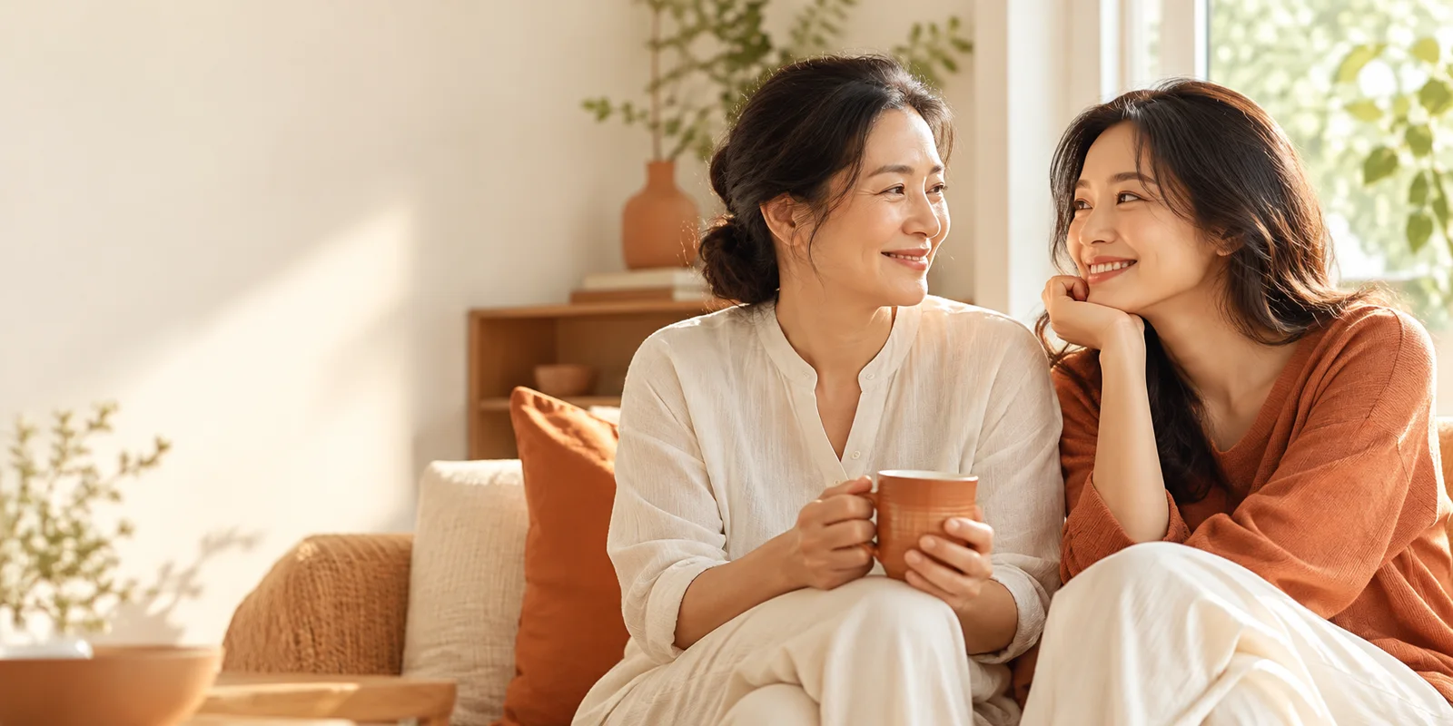 Hình minh họa khoảnh khắc gần gũi của hai thế hệ trong gia đình