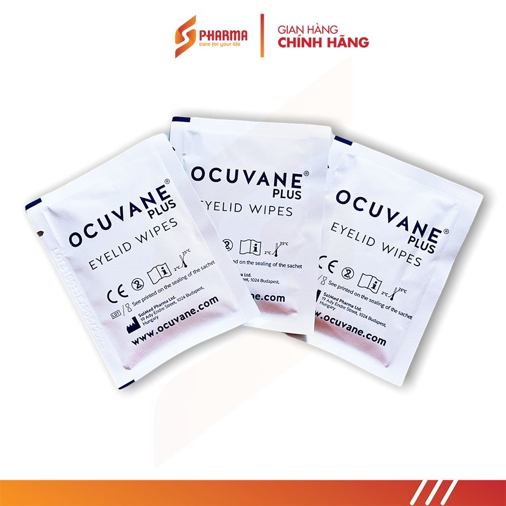 Miếng gạc lau mi mắt OCUVANE PLUS - Hungary - Chuyên dùng ngứa mi, demodex bờ mi
