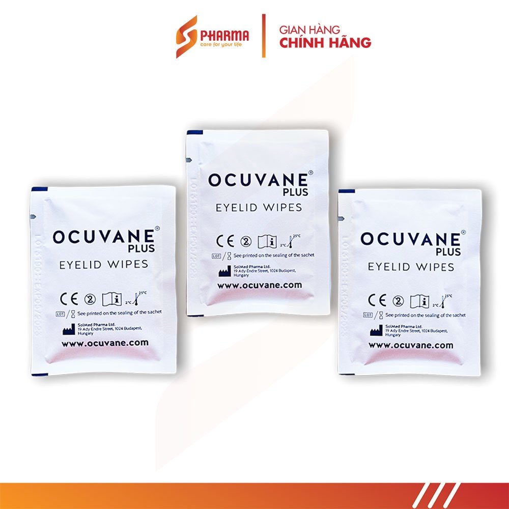 Miếng gạc lau mi mắt OCUVANE PLUS - Hungary - Chuyên dùng ngứa mi, demodex bờ mi