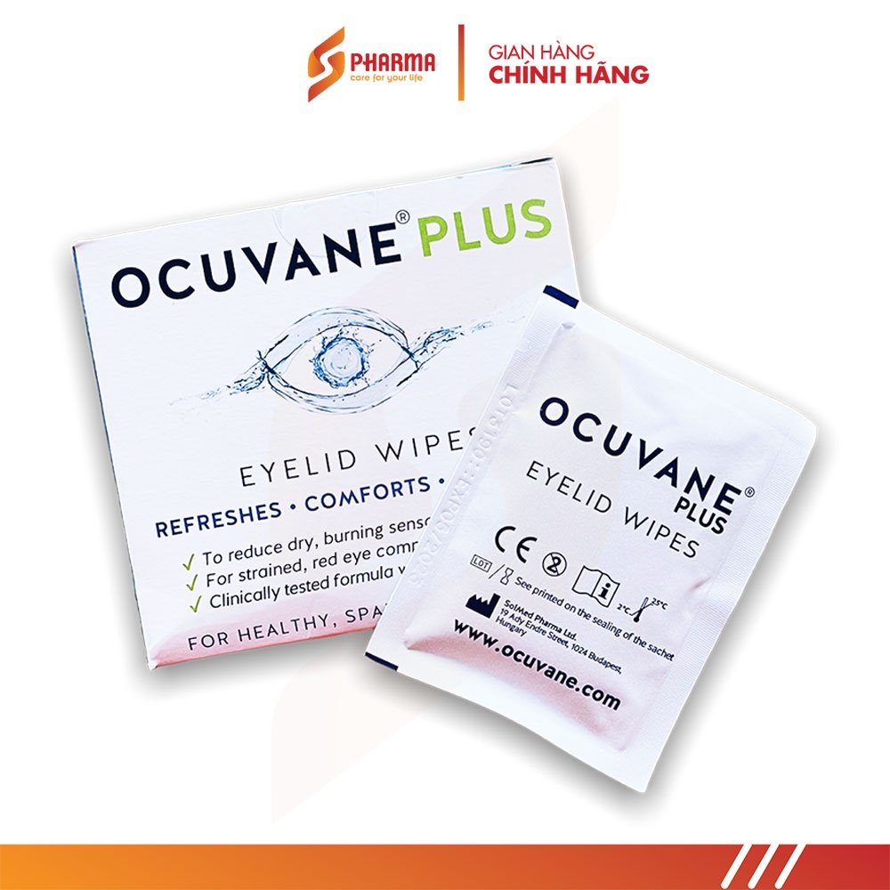 Miếng gạc lau mi mắt OCUVANE PLUS - Hungary - Chuyên dùng ngứa mi, demodex bờ mi