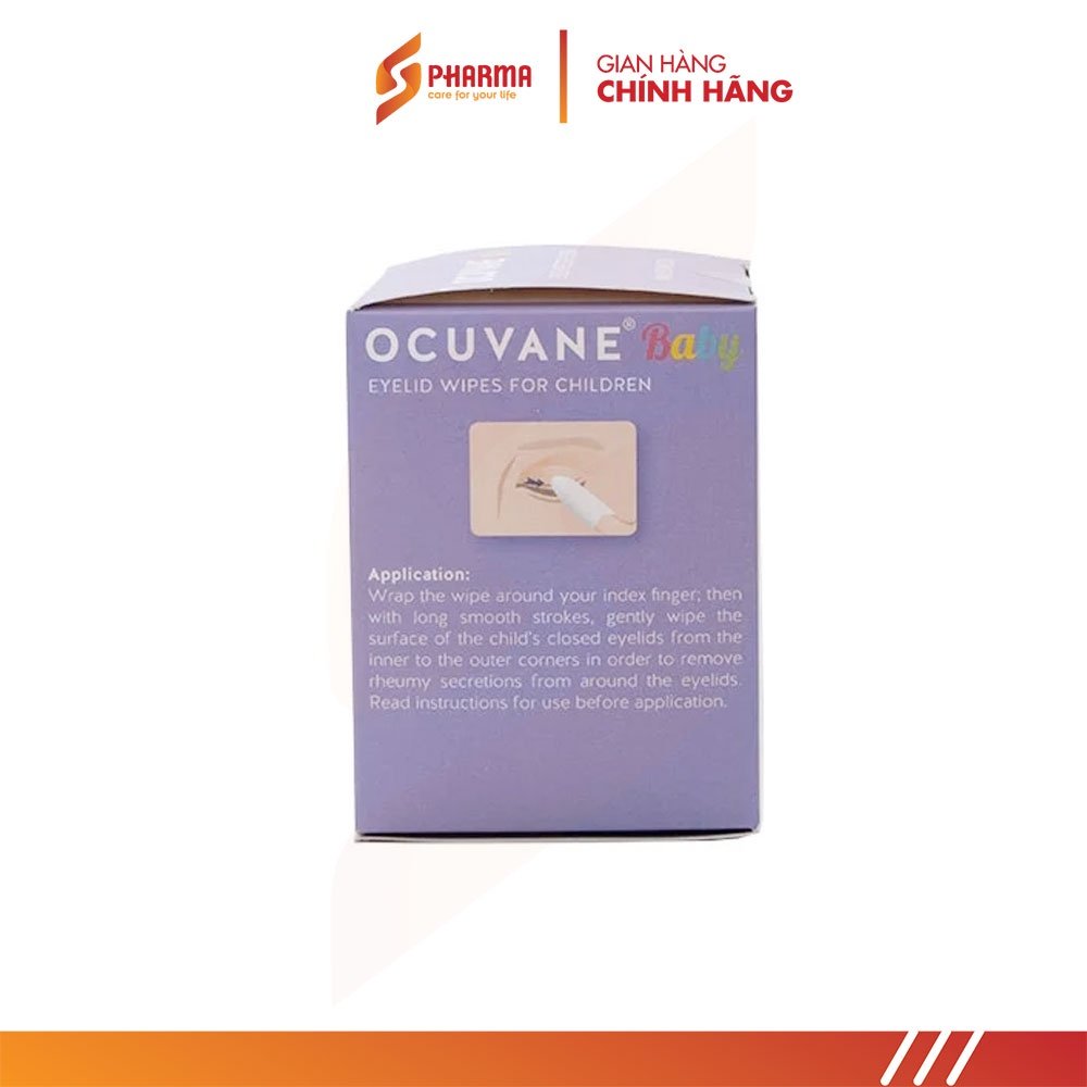 Miếng gạc lau mi mắt trẻ em OCUVANE Baby - Hungary - Dùng được cho trẻ từ 3 tháng tuổi