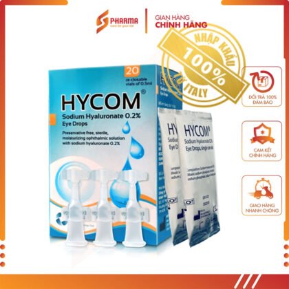 Dung dịch nước mắt nhân tạo đơn liều nhỏ mắt HYCOM 0,2 % - ITALY