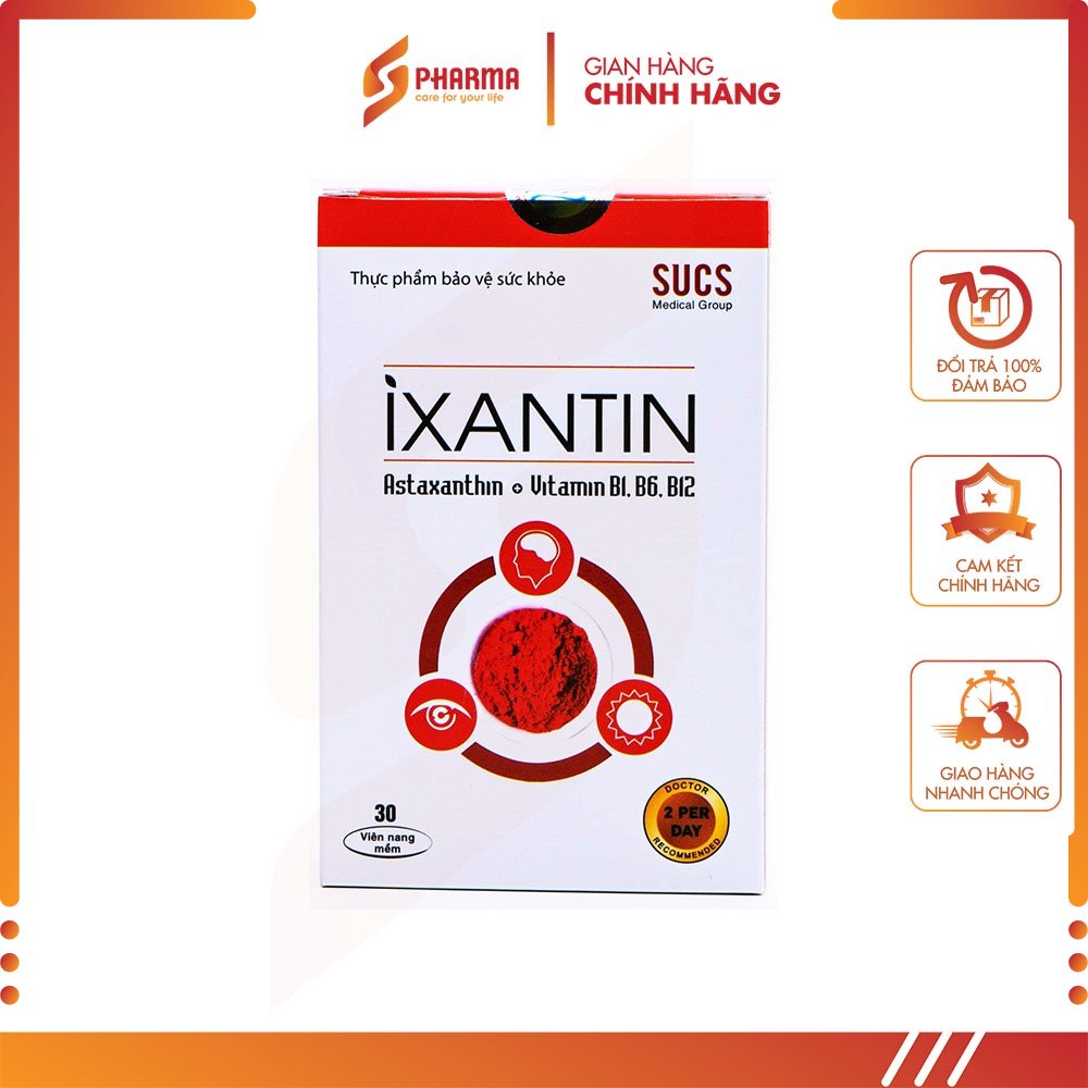 Viên bổ mắt IXANTIN - Hộp 30 viên - Chính hãng