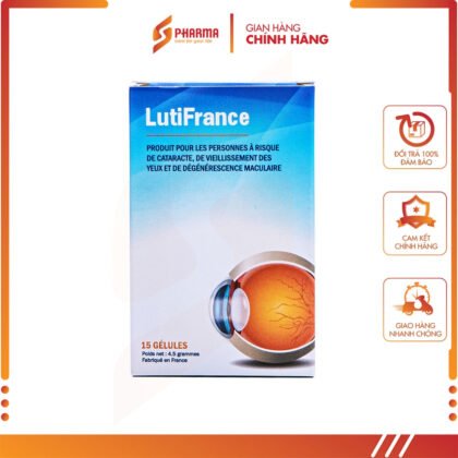 Viên uống bổ Mắt LutinFrance - Pháp - Ginkgo Biloba I Bột Lutin I Kẽm Oxit (Hộp 15 Viên)