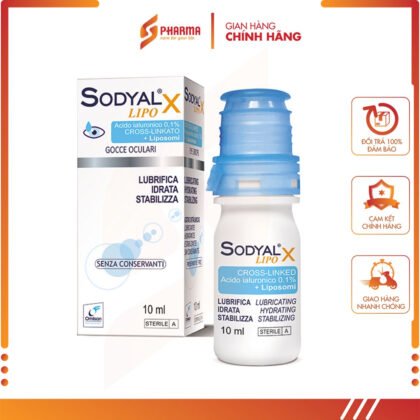 Nước mắt nhân tạo Sodyal X LIPO – Dưỡng ẩm độ 4 - Không chất bảo quản - Italia [Lọ 10ml]