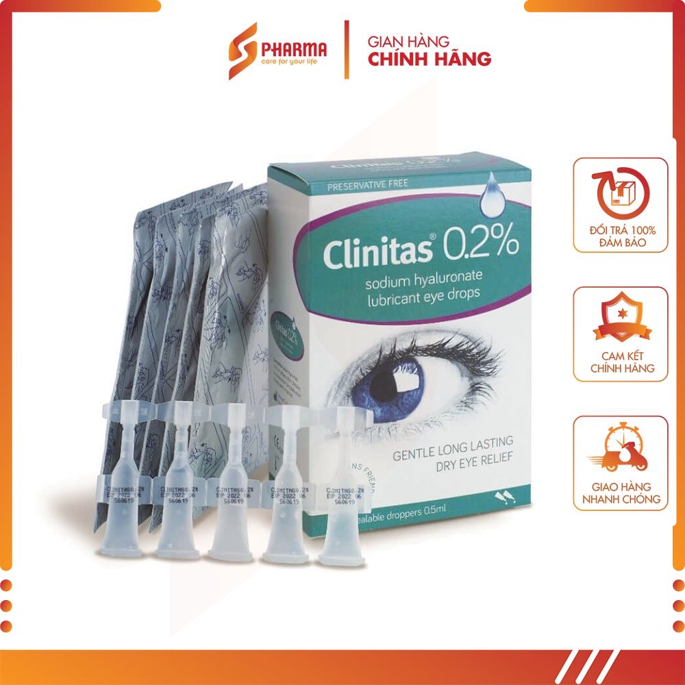 Dung dịch nhỏ Mắt Clinitas® 0.2 - Hộp 30 ống - ITALY