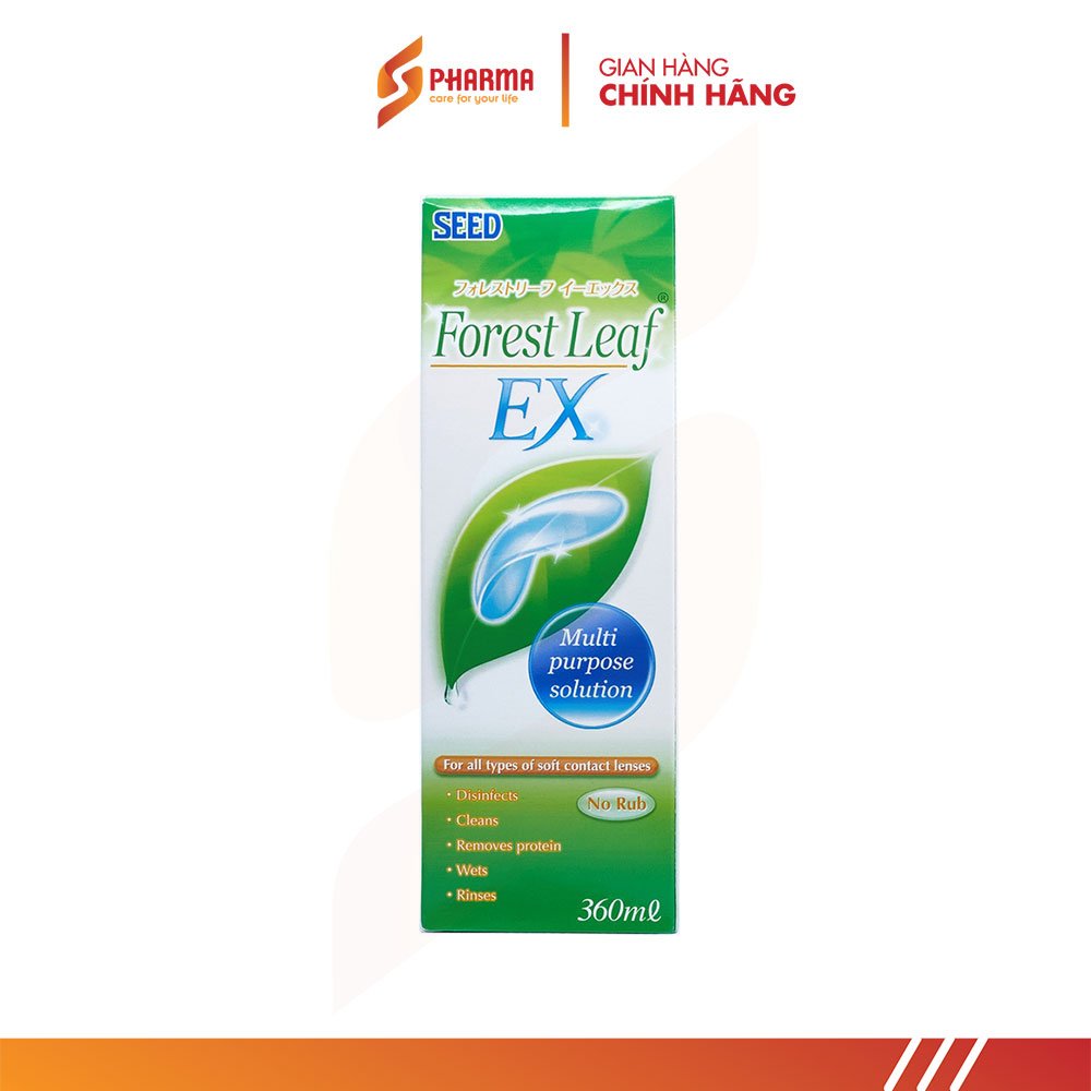 Nước ngâm rửa kính áp tròng Forest Leaf EX SEED 360ml