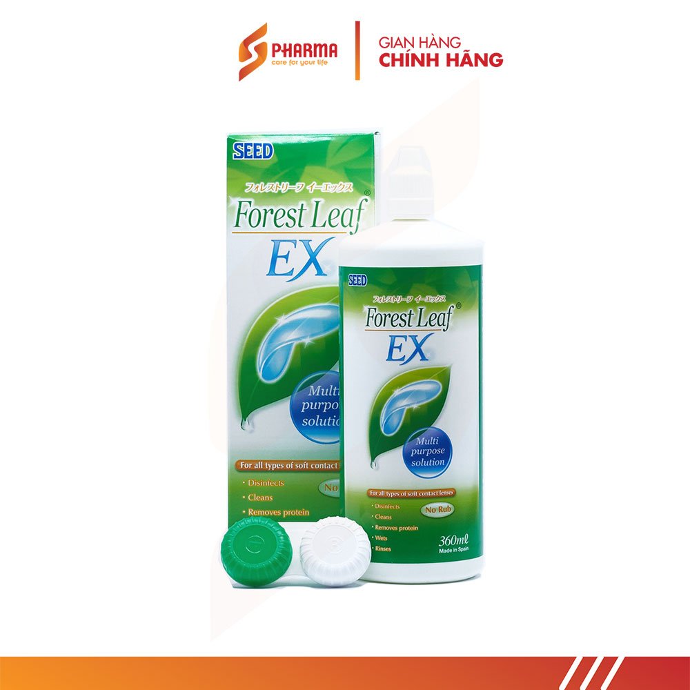 Nước ngâm rửa kính áp tròng Forest Leaf EX SEED 360ml