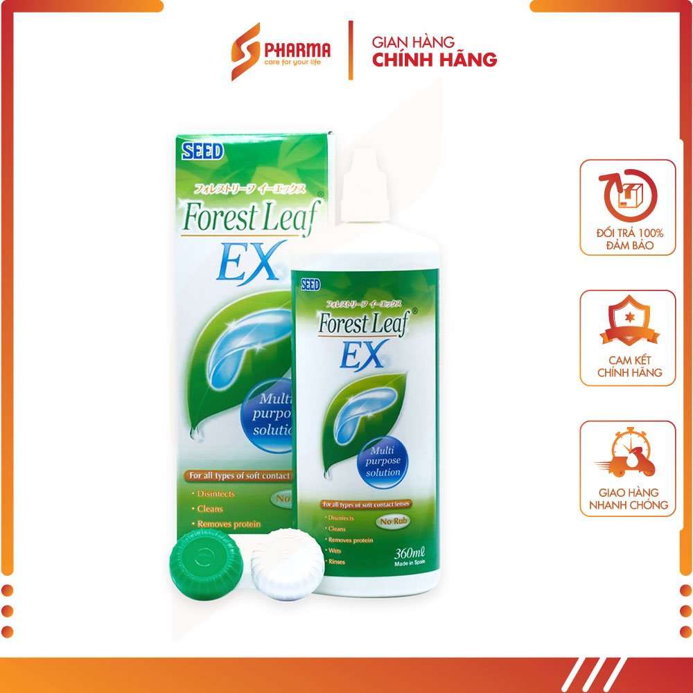 Nước ngâm rửa kính áp tròng Forest Leaf EX SEED 360ml