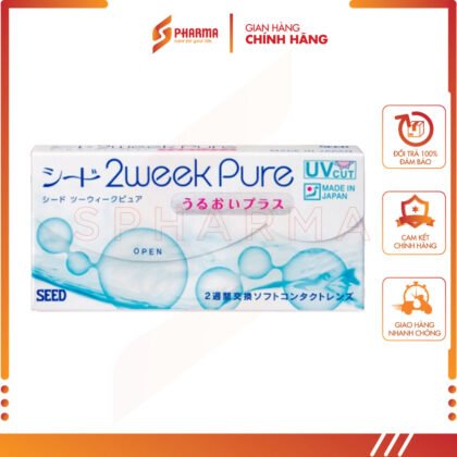 SEED 2WEEK PURE UP (Từ -0.50D đến -12.00D) - Kính áp tròng mềm không màu dùng 2 tuần – SEED CO. LTD [Nhật Bản] – Hộp x 6 miếng