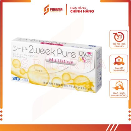 SEED 2WEEKPURE MULTISTAGE – Kính áp tròng không màu dùng 2 tuần đa tiêu cự – SEED CO. LTD [Nhật Bản] – Hộp x 6 miếng
