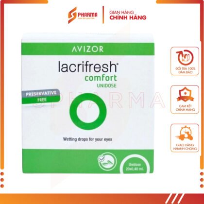 Lacrifresh Comfort Unidose – Dung dịch nhỏ mắt không chất bảo quản – Avizor [Tây Ban Nha] – 20 tuýp x 0,4ml