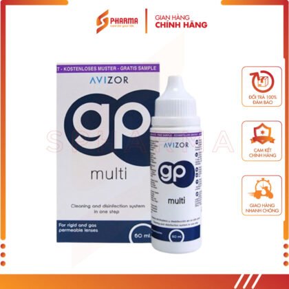 Avizor GP Multi 60ml - Dung dịch ngâm rửa kính áp tròng cứng, nước ngâm lens Ortho-K – Avizor [Tây Ban Nha] – Lọ x 60ml