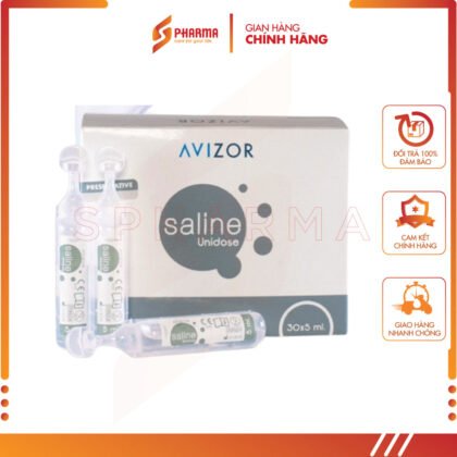 Avizor Saline Unidose - Dung dịch muối đẳng trương lens kính áp tròng – Avizor [Tây Ban Nha] – 30 ống x 5ml