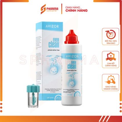 Ever Clean 255ml + 30T - Dung dịch khử trùng và diệt khuẩn cho kính áp tròng – Avizor [Tây Ban Nha] – Lọ x 255ml + 30 viên