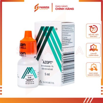 Dung dịch nhỏ mắt Azopt – Hỗ trợ tăng nhãn áp, glôcôm góc mở  – Alcon [Hoa Kỳ] – Lọ x 5ml