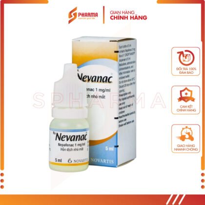 Dung dịch nhỏ mắt Nevanac Alcon – Hỗ trợ viêm, đau sau phẫu thuật đục thủy tinh thể – Alcon [Hoa Kỳ] – Lọ x 5ml