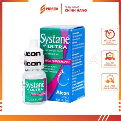 Systane Ultra 5ml – Dung dịch giảm rát và kích ứng do khô mắt – Alcon [Hoa Kỳ] – Chai x 5ml