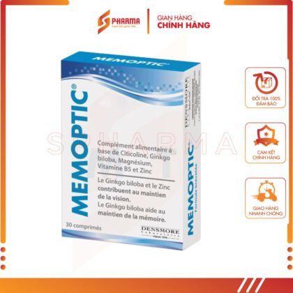 MEMOPTIC – Bảo vệ hệ thần kinh, hỗ trợ duy trì và cải thiện trí nhớ – Laboratoire DENSMORE [Pháp] – Hộp x 30 viên