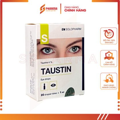 Dung dịch nhỏ mắt TAUSTIN-SOLOPHARM 4% – Hỗ trợ phục hồi và tái tạo tế bào mắt – LLC “Grotex Ltd” [Nga] – Hộp x 20 tép