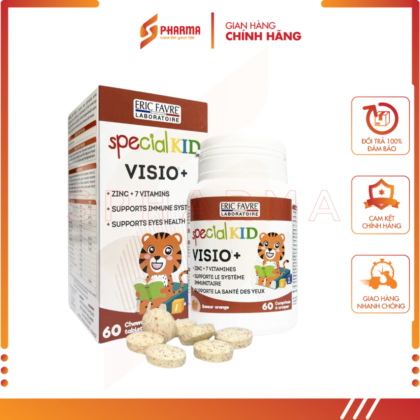 Special Kid Visio+  – Viên nhai hỗ trợ giảm mỏi mắt, khô mắt, nhìn mờ – Eric Favre Wellness [Pháp] – Lọ x 30 viên